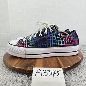 Converse Chuck Taylor All Star Low Lift Platform Digital Daze Sneaker Womens 10